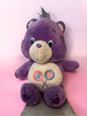 Plush Purple Heart-Belly Teddy Bear Stuffed Animal